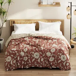KOPA Rose & White Floral Microfiber AC Room 120 GSM Double Bed Comforter-image-87