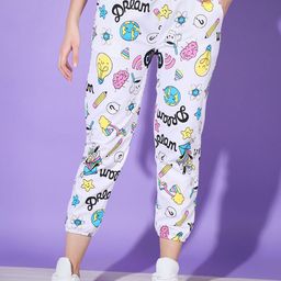 BUY NEW TREND Women Tie and Dye Printed Comfort Slim Fit Joggers Trousers-image-85