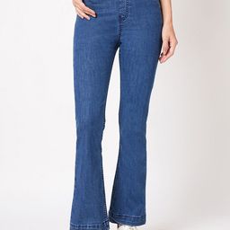 Kraus Jeans Women Flared High-Rise Light Fade Jeans-image-62