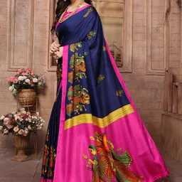 KALINI Kalamkari Art Silk Saree-image-93