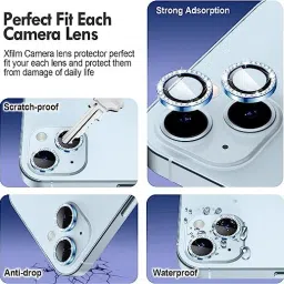 Bnny Camera Lens Protector for Iphone 14 Pro max Camera Lance With Inbuilt Tempered Glass Aluminium Alloy Metal Ring Scratch proof Very Easy To Install With Ultra Protection image 3