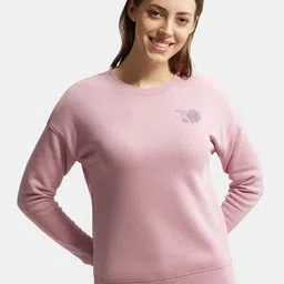 Jockey Super Combed Cotton Round Neck Printed Sweatshirt with Drop Shoulder Styling -U109-image-55