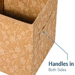 Kuber Industries Brown & White 2 Pcs Floral Printed Storage Box Multi-Utility Organisers image 3