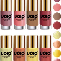VOLO Set Of 8 Extra Shine Nail Polish- 9.9ml Each- Combo-No-50-55
