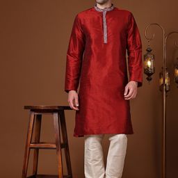 Moda Rapido Men Solid Kurta with Pyjama-21