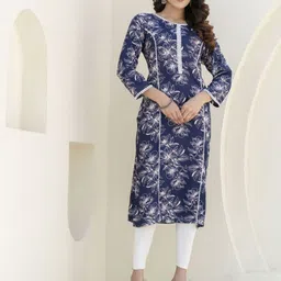 PURSHOTTAM WALA Women Printed Asymmetric Straight Kurta-26
