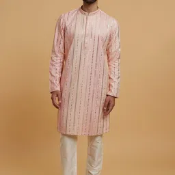 Men Woven Design Ethnic Kurta with Pyjama-picture-15
