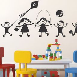 LANSTICK Kids Playing Wall Sticker-picture-7