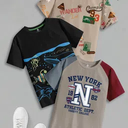 CODEZ Boys 3 Pure Cotton T-shirt-image-87