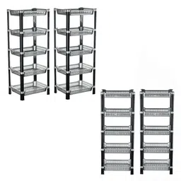 Kuber Industries Silver Toned & Black 4 Pieces Kitchen Multi-Utility Organiser-5