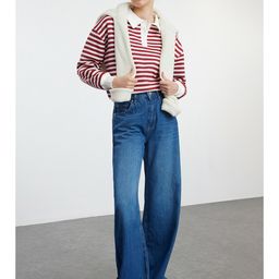 Trendyol Women Low Distress Light Fade Jeans-picture-48