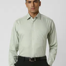 Van Heusen Men Spread Collar Geometric Printed Cotton Formal Shirt-image-92