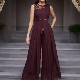 Miss Chase Women Sleeveless Basic Jumpsuit-image-1