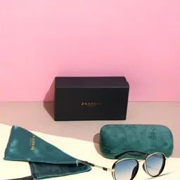 ZAADRAN Unisex Aviator Sunglasses with Polarised and UV Protected Lens Z-BERLIN-BLUE-15