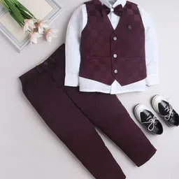FOURFOLDS Boys Single-Breasted 3-Piece Suits-image-97