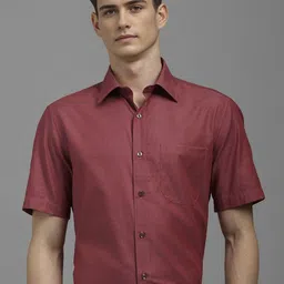Louis Philippe Men Classic Slim Fit Spread Collar Horizontal Striped Cotton Formal Shirt-image-21