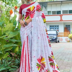 LeeliPeeri Designer Floral Printed Bagru Saree-46