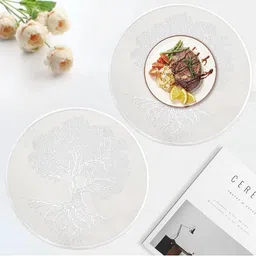 LooMantha 2Pcs Grey & White Textured Table Placemats image 4