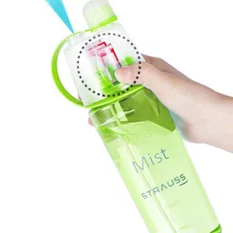 STRAUSS Green & Transparent Single Plastic Printed Water Bottle-33