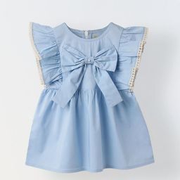 SPUNKIES Girls Flutter Sleeve Cotton Dress-image-58