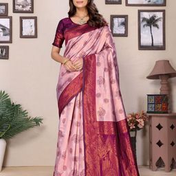 AVANTIKA FASHION Woven Design Zari Pure Silk Banarasi Saree-image-14