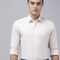 Arrow Manhattan Slim Fit Self Design Textured Pure Cotton Formal Shirt-picture-18