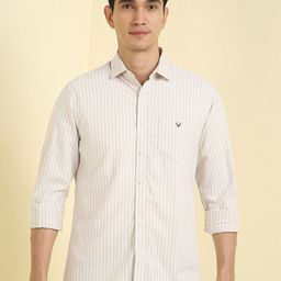 Allen Solly Slim Fit Striped Spread Collar Cotton Casual Shirt-image-55