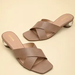 Rocia Women Textured Block Heel Sandals-25