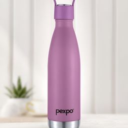 Pexpo Brown Single Stainless Steel Double Wall Vacuum Water Bottle-image-26