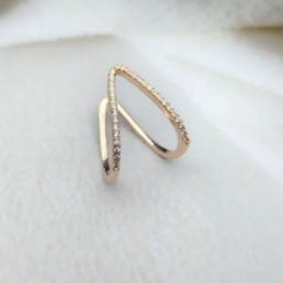 SUBHAGALANKAR Rose Gold-Plated Stainless Steel Artificial Stones Studded Finger Ring-image-54