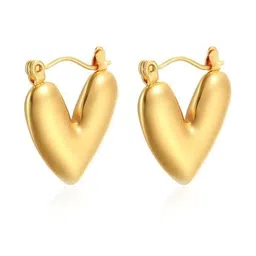 Tipsy closet Heart Shaped Hoop Earrings-40