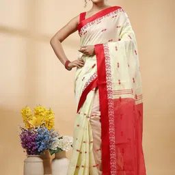 SLAGHA Woven Design Taant Saree-image-51