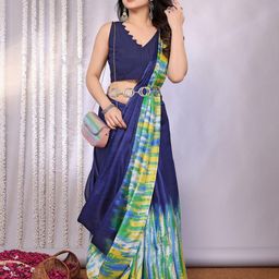 Styleveda Women Tie and Dye Khadi Saree-image-56