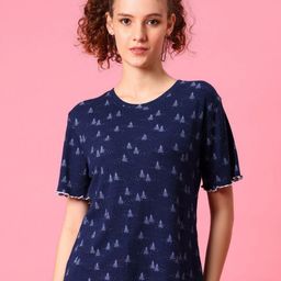V-Mart Girls Floral Printed Round Neck Cotton T-shirt-picture-49