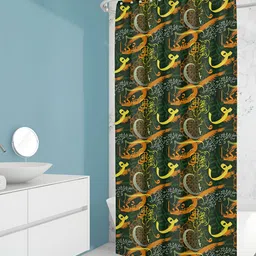 ArtzFolio Green & Yellow Printed Waterproof Shower Curtains-image-28
