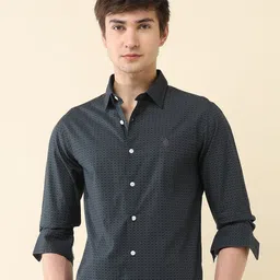 U.S. Polo Assn. Men Classic Tailored Fit Geometric Printed Cotton Casual Shirt-image-14