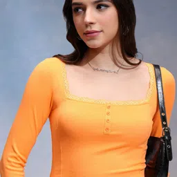 Basics By Tokyo Talkies Cotton Crop Top-image-21