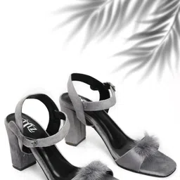 STYLZINDIA Suede Block Sandals-34