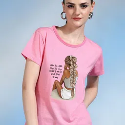 Moda Rapido Women Printed Bio Finish Pockets T-shirt-picture-36
