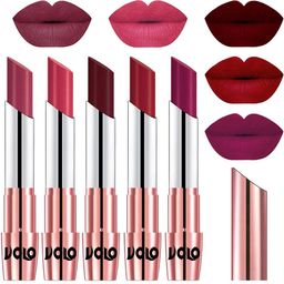 VOLO Set Of 5 Creme Matte Lipstick - 3.5g Each - 38-41-42-43-45-image-93