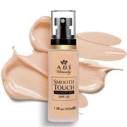 A.D.S Waterproof Smooth Touch SPF-20 Pump Foundation With Hyaluronic Acid-40ml- Shade-03-44