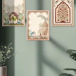 Kotart Brown & Green 3 Pieces Traditional Wooden Wall Arts-picture-4