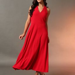 Trend Arrest Women Solid Tie-Ups Dress-image-97