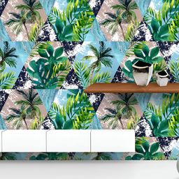 ArtzFolio Printed UV-Resistant Anti-Bacterial Tropical Leaves And Palm Trees Peel & Stick Wallpaper-image-77
