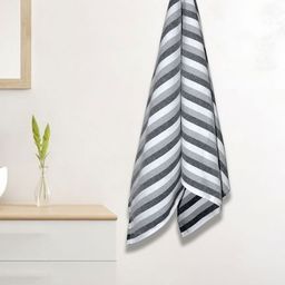 Myntra Elegant Homes Grey & White 1 Striped Cotton 150 GSM Bath Towel-image-96