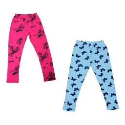 FRENCH KLEIDER Girls Pack Of 2 Printed Mid-Rise Ankle-Length Leggings-image-4