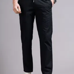 British Club Men Smart Slim Fit Low-Rise Chinos Trousers-picture-21
