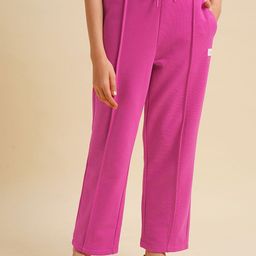 Vero Moda Girls Cotton Solid Relaxed Fit Trousers-image-41