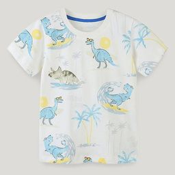 LULU & SKY Boys Floral Printed Pure Cotton T-shirt-image-69