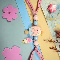 Kamule Unisex Kids Pink Ice Cream Rakhi-23